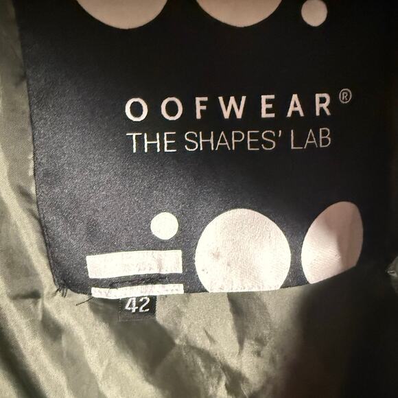 OOF Green Quilted Oversized Nylon High Neck Puffer Jacket Size XS - Picture 16 of 16